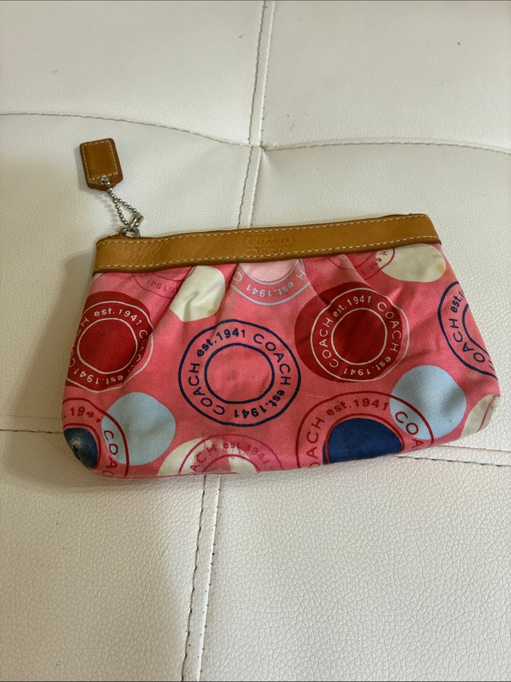 Vintage Y2KCoach Pink Circle Print Wristlet - Picture 8 of 8